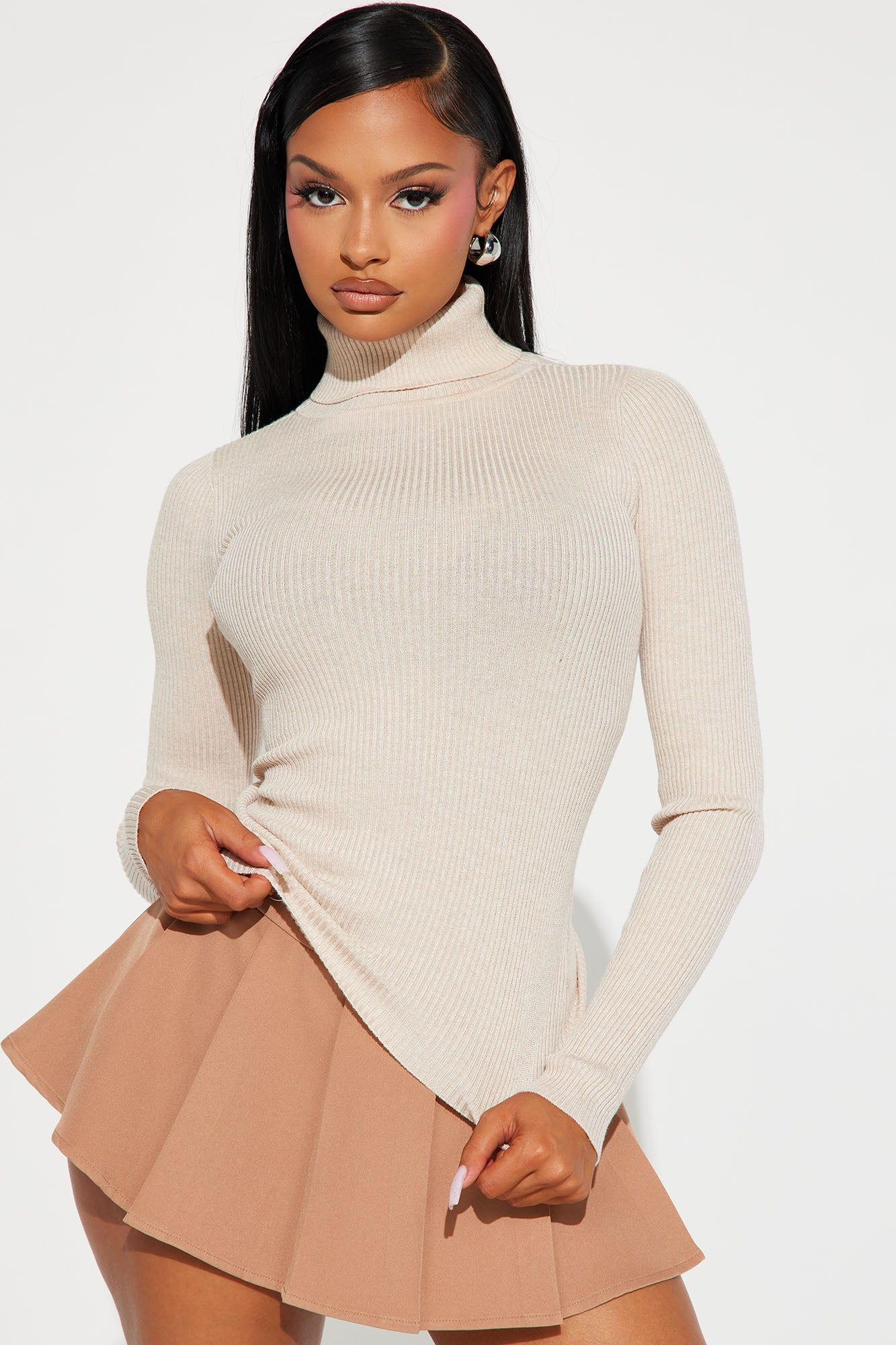 Brookside Sweater Top - Oatmeal sold by Fashion Nova product image thumbnail 3