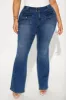 Make An Impression Stretch Flare Jeans - Dark Wash sold by Fashion Nova