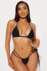 Cindy Double Strap 2 Piece Swimsuit - Black sold by Fashion Nova