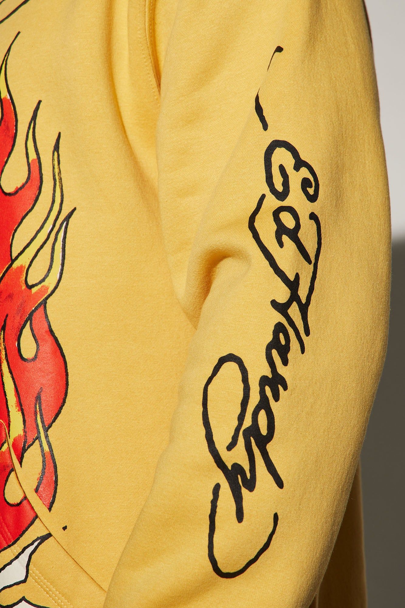 Ed Hardy Fire Tiger Hoodie - Yellow sold by Fashion Nova product image thumbnail 4