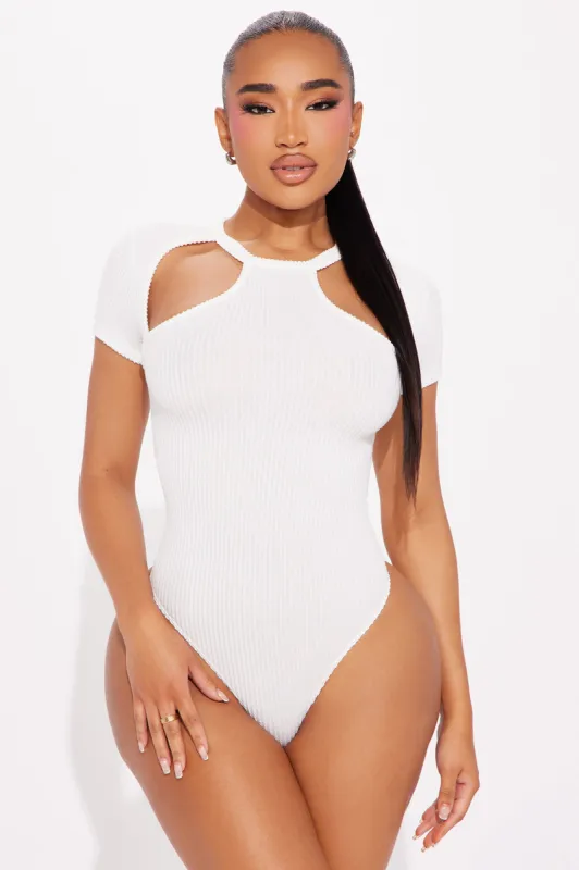 Never Going Back Bodysuit - Ivory sold by Fashion Nova
