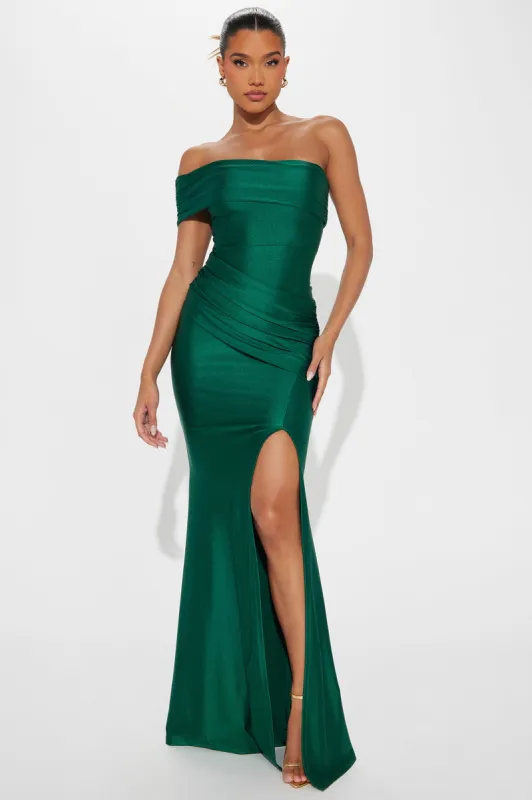 Save A Dance Maxi Dress - Hunter sold by Fashion Nova