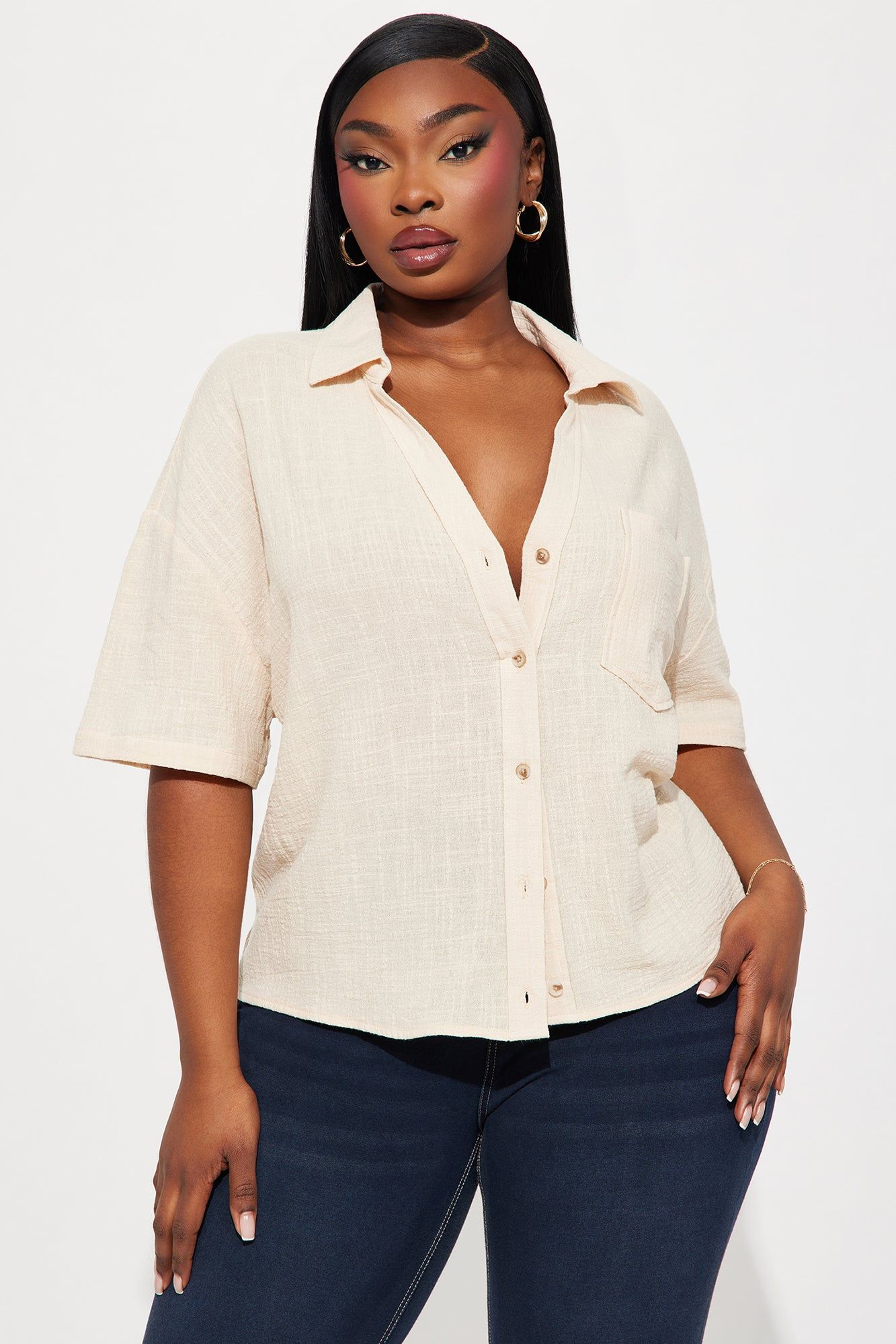 Rowan Shirt - Sand sold by Fashion Nova product image thumbnail 4