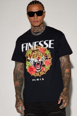Finesse Paris Short Sleeve Tee - Black sold by Fashion Nova