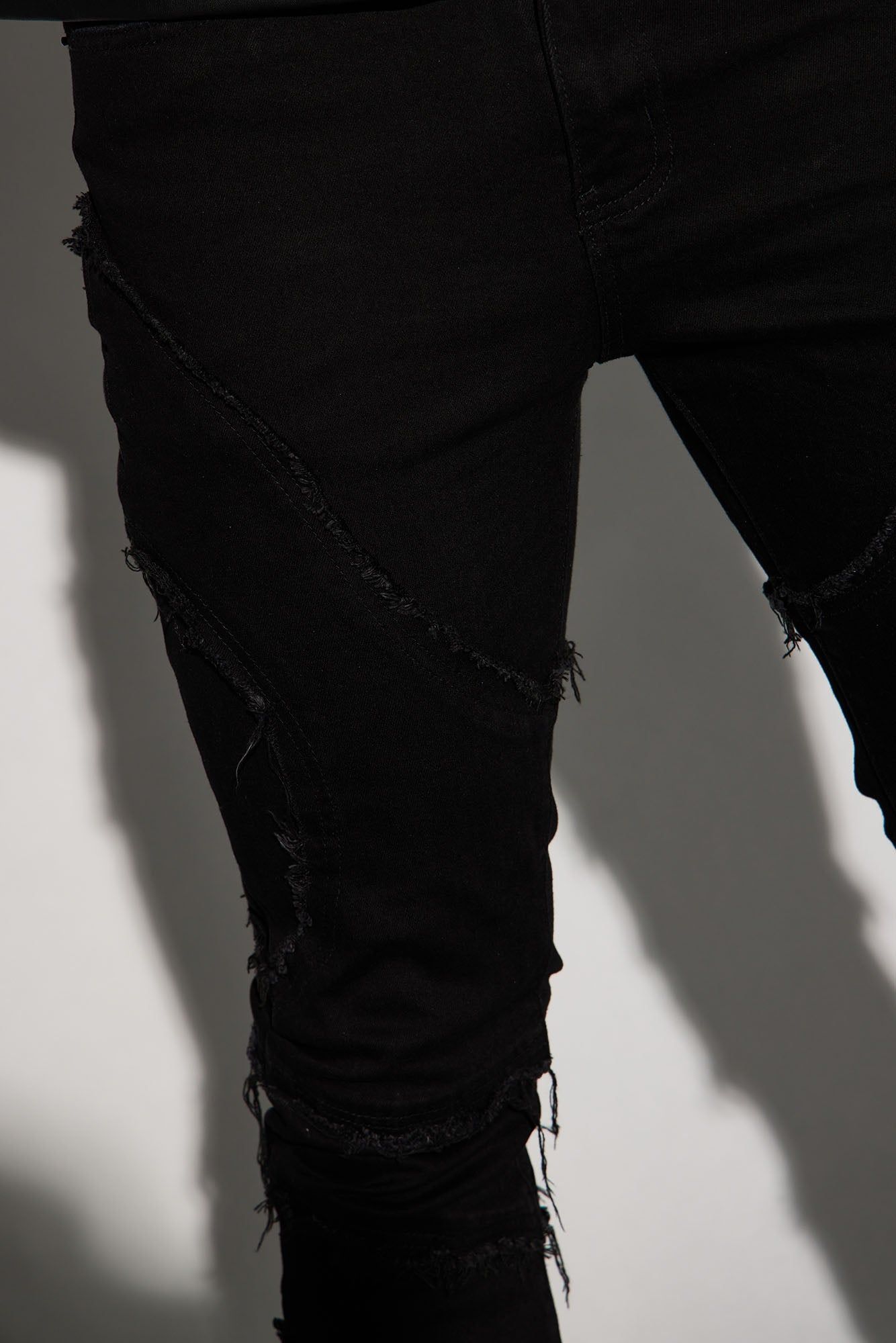 One Time Fray Stacked Skinny Flare Jeans - Black sold by Fashion Nova product image thumbnail 6