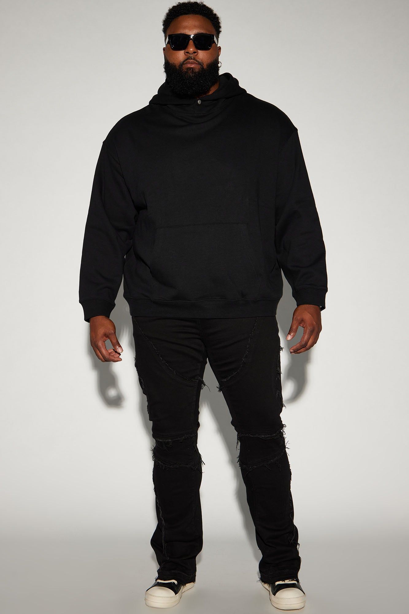 One Time Fray Stacked Skinny Flare Jeans - Black sold by Fashion Nova product image thumbnail 7