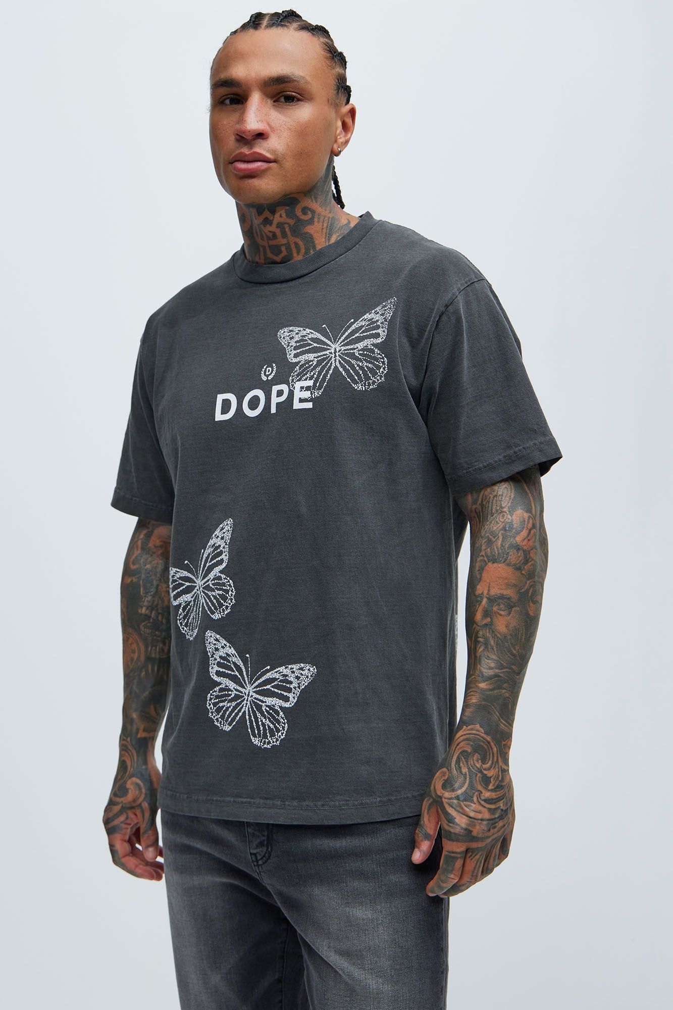 Dope And Fly Short Sleeve Tee - Black sold by Fashion Nova