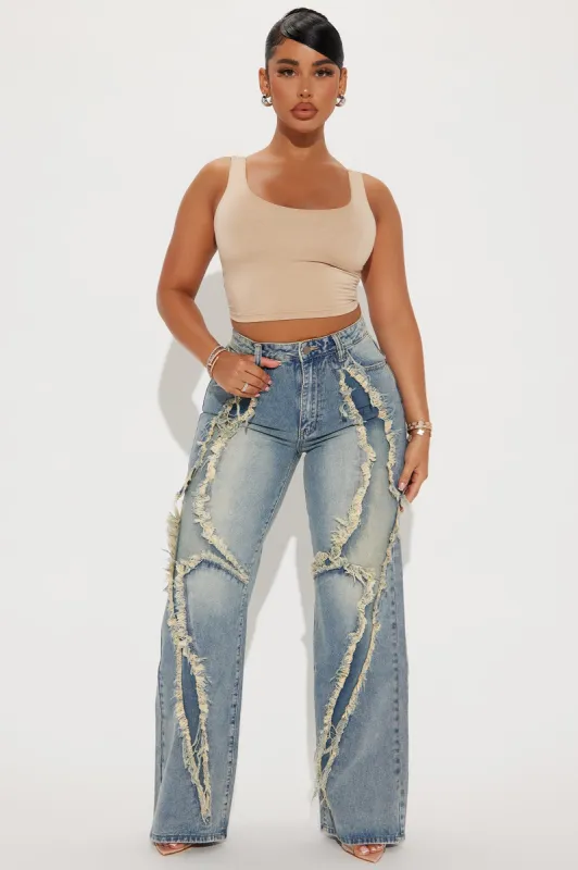 So Electric Tinted Straight Leg Jeans - Vintage Wash sold by Fashion Nova