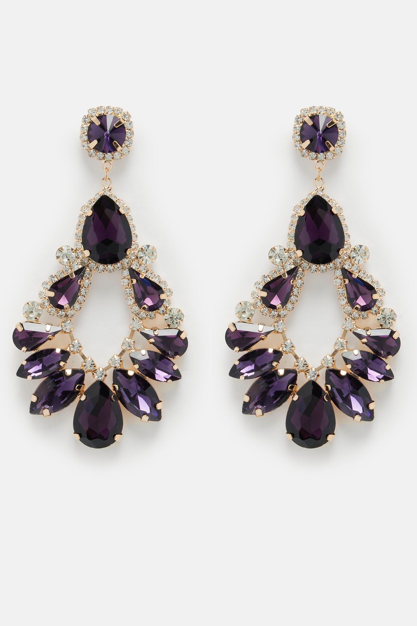 Spotlight On Earrings - Gold/Purple sold by Fashion Nova product image thumbnail 3