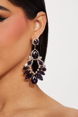 Spotlight On Earrings - Gold/Purple made by Fashion Nova