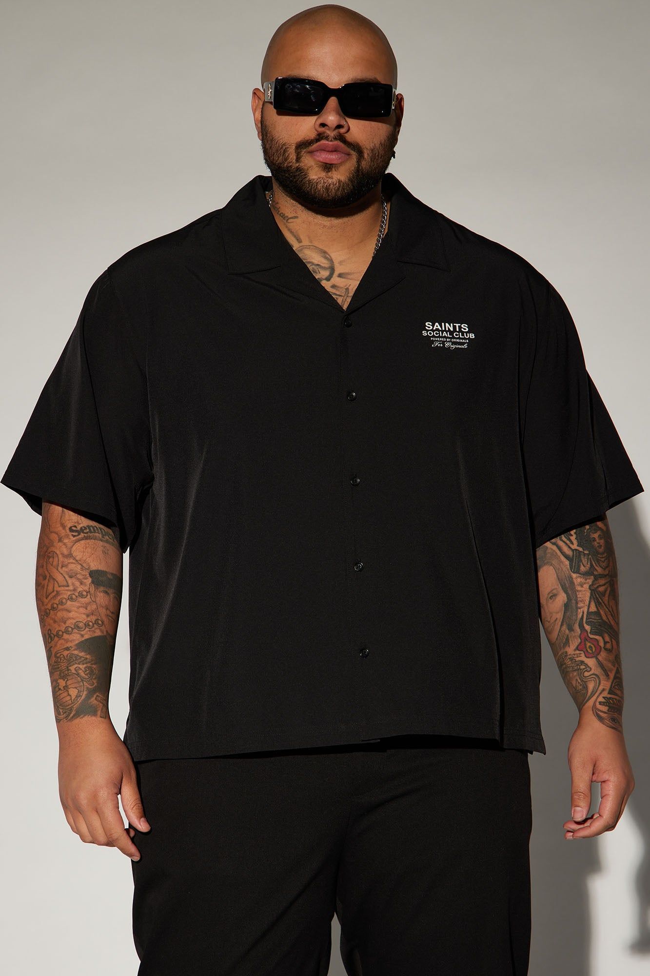 Saints Social Club Button Up Shirt - Black sold by Fashion Nova product image thumbnail 5