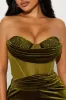 Scarlett Velvet Gown - Chartreuse sold by Fashion Nova
