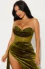 Scarlett Velvet Gown - Chartreuse sold by Fashion Nova