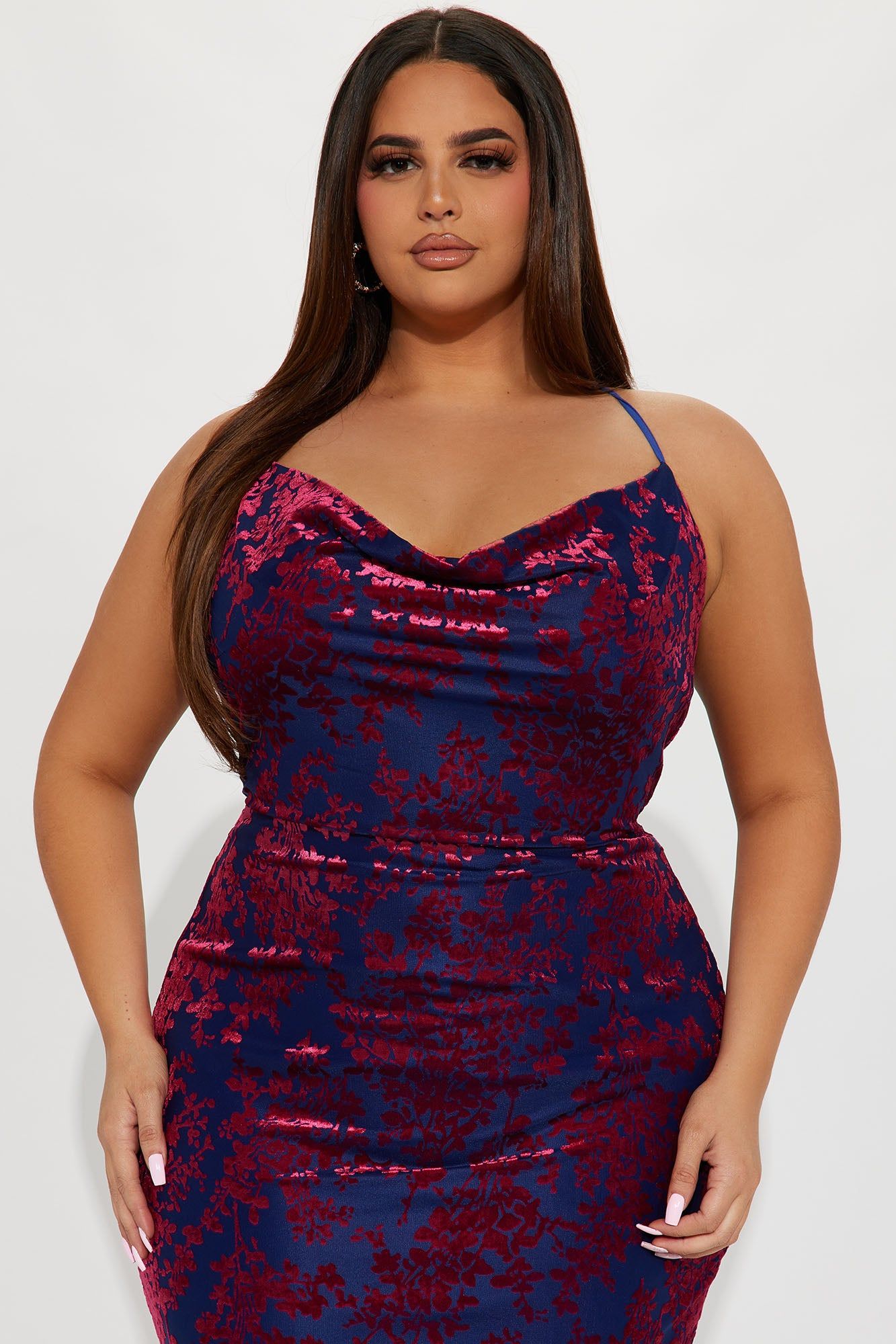 Kennedy Mesh Midi Dress - Navy/combo sold by Fashion Nova product image thumbnail 5
