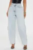 Alessa Taper Leg Baggy Jeans - Light Wash sold by Fashion Nova