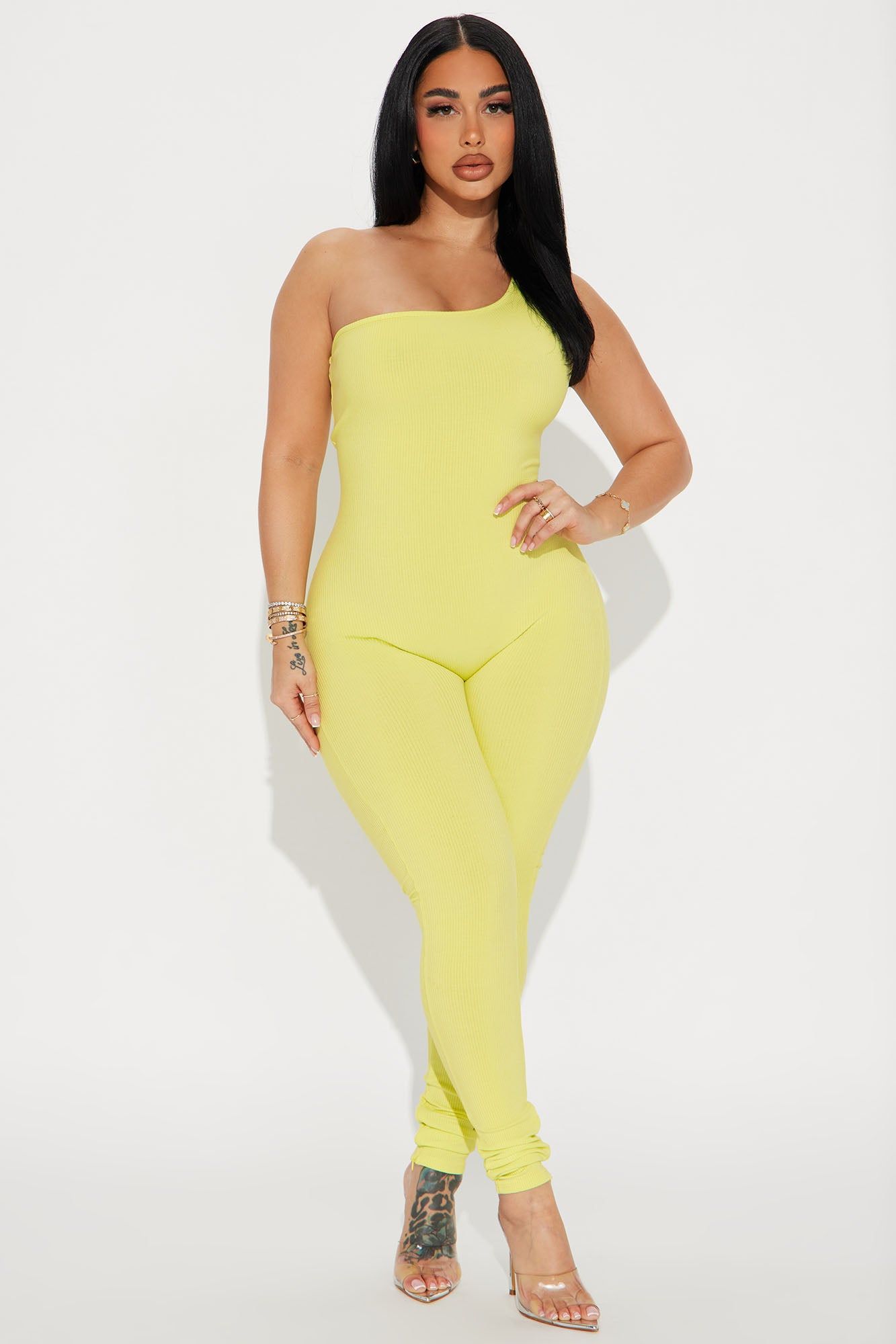 Jeni Snatched Jumpsuit - Citron sold by Fashion Nova