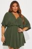 Francesca Flowy Mini Dress - Olive sold by Fashion Nova