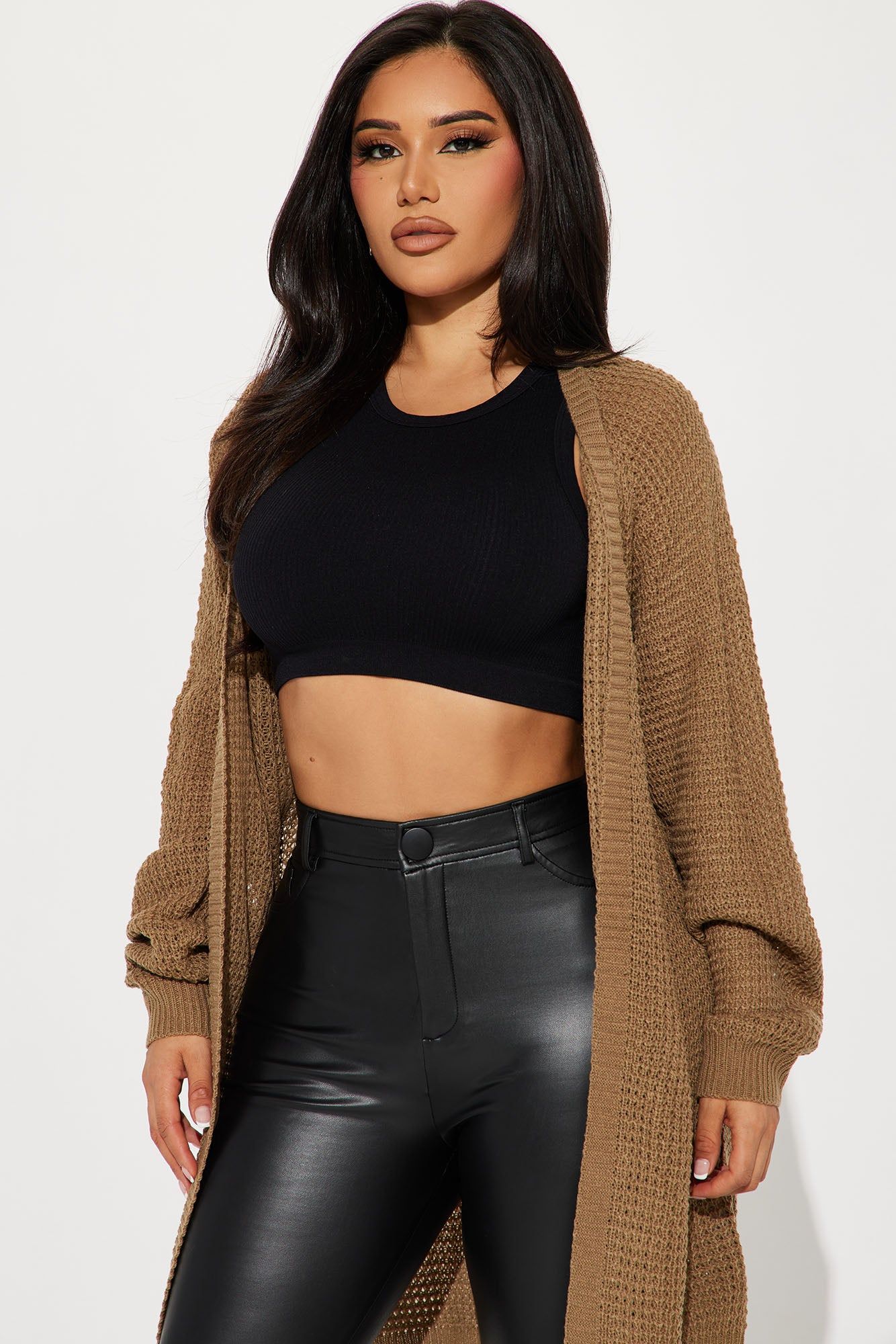 Stayin' Close By Cardigan - Khaki sold by Fashion Nova product image thumbnail 2