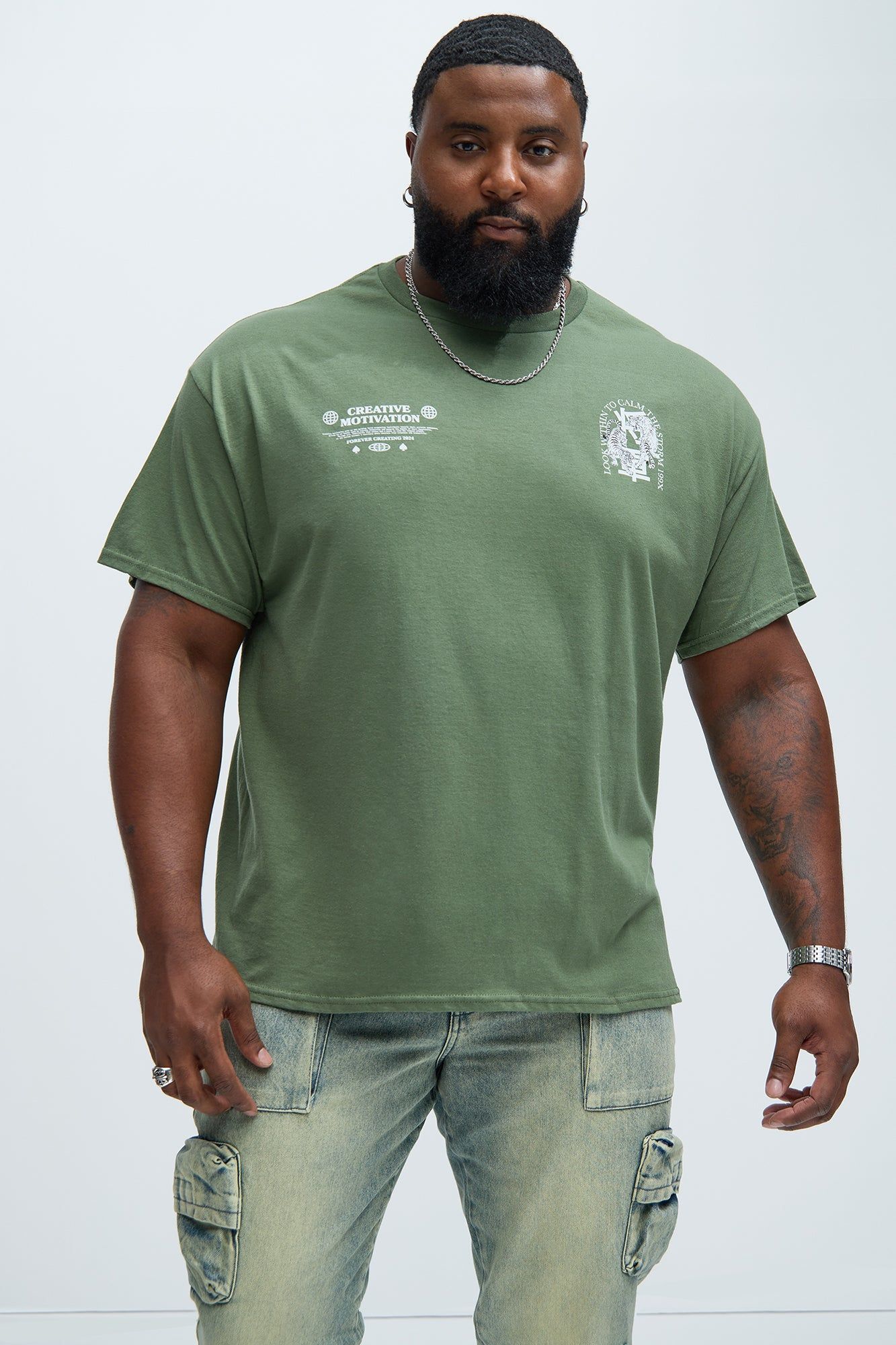 Creative Motivation Short Sleeve Tee - Olive sold by Fashion Nova product image thumbnail 5