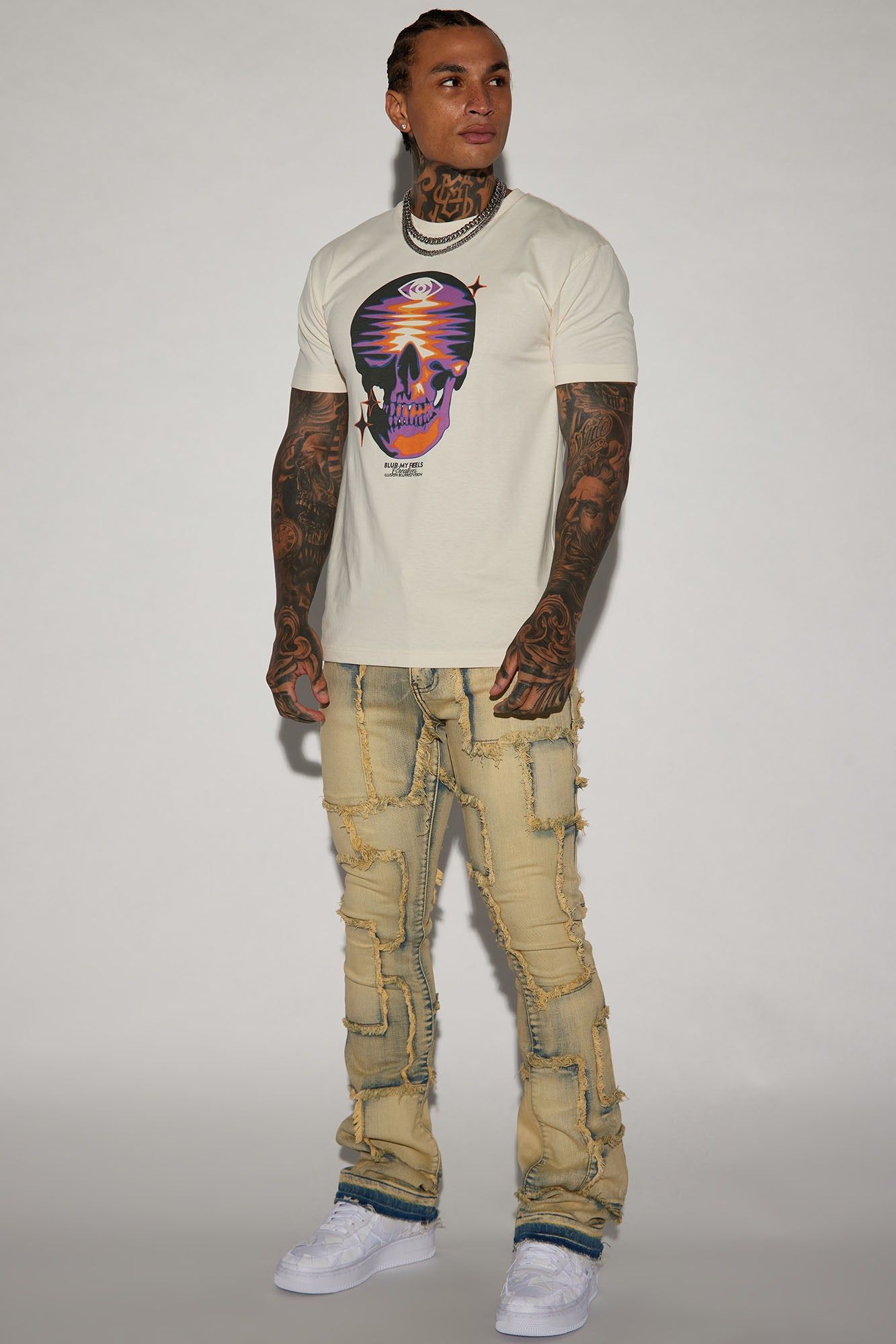 Square Up Stacked Skinny Flare Jeans - Medium Blue Wash sold by Fashion Nova product image thumbnail 2