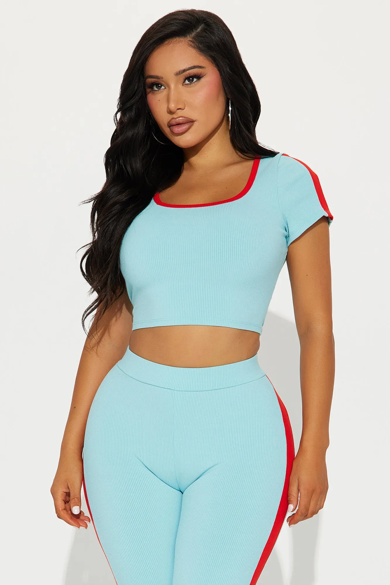 Callie Snatched Pant Set - Turquoise/combo sold by Fashion Nova product image thumbnail 2