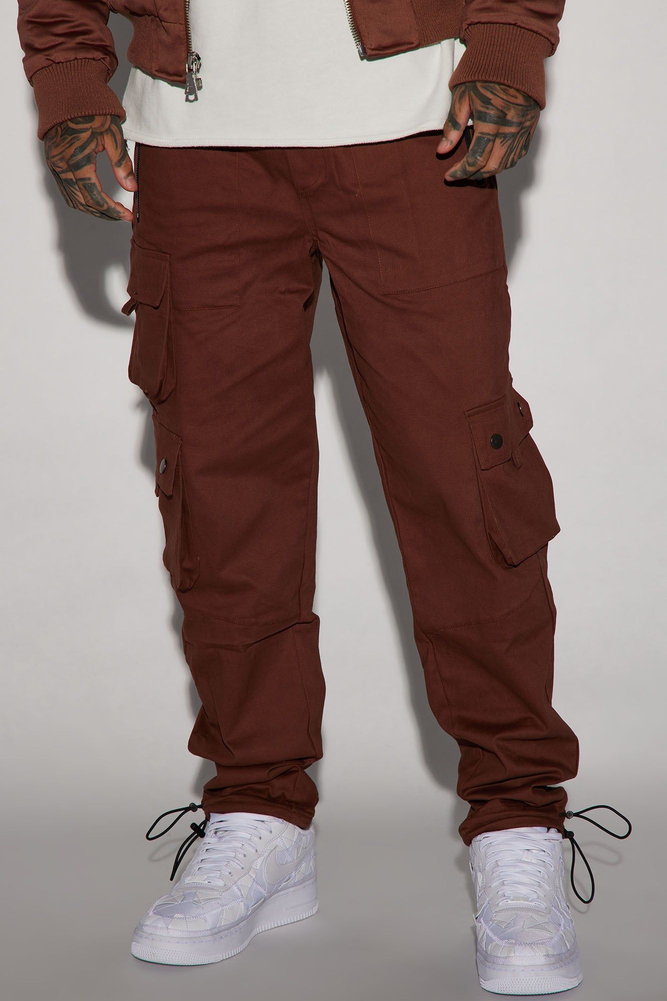 Roaming Twill Cargo Pants - Brown sold by Fashion Nova