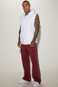 Almost Famous Flare Sweatpant - Burgundy sold by Fashion Nova