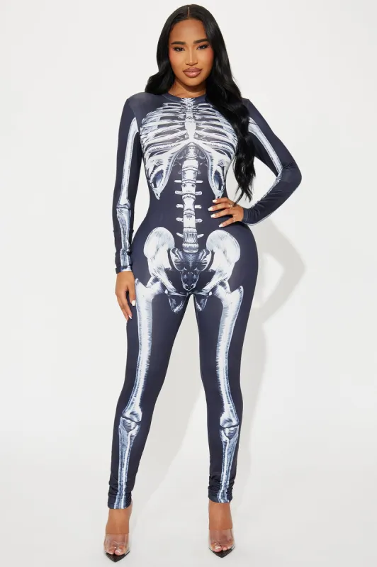 X Ray Vision Skeleton Jumpsuit Costume - Black sold by Fashion Nova