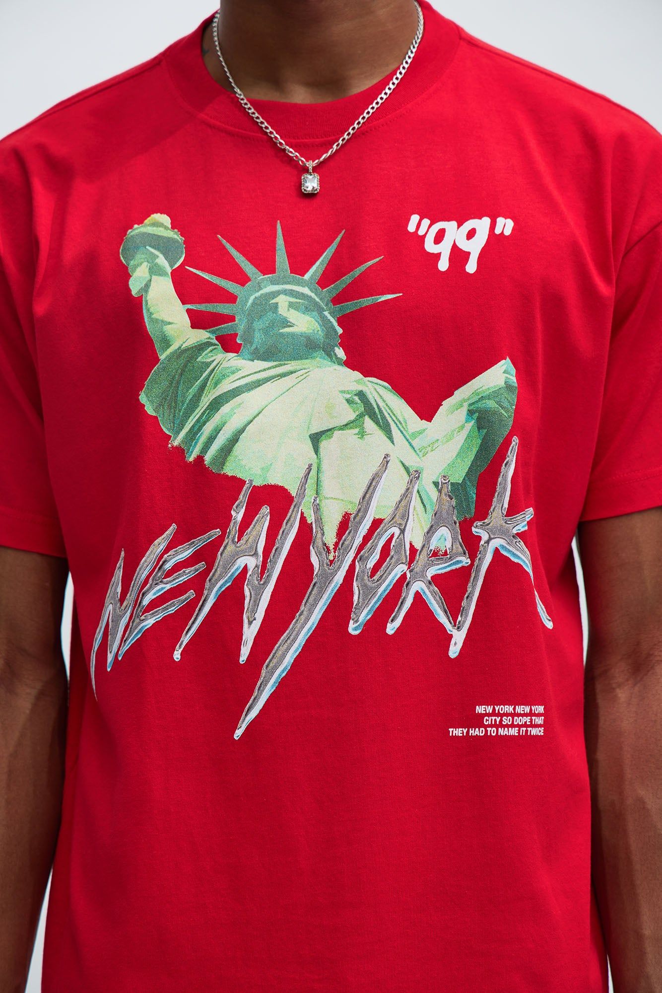 New York 99 Boxy Short Sleeve Tee - Red sold by Fashion Nova product image thumbnail 3