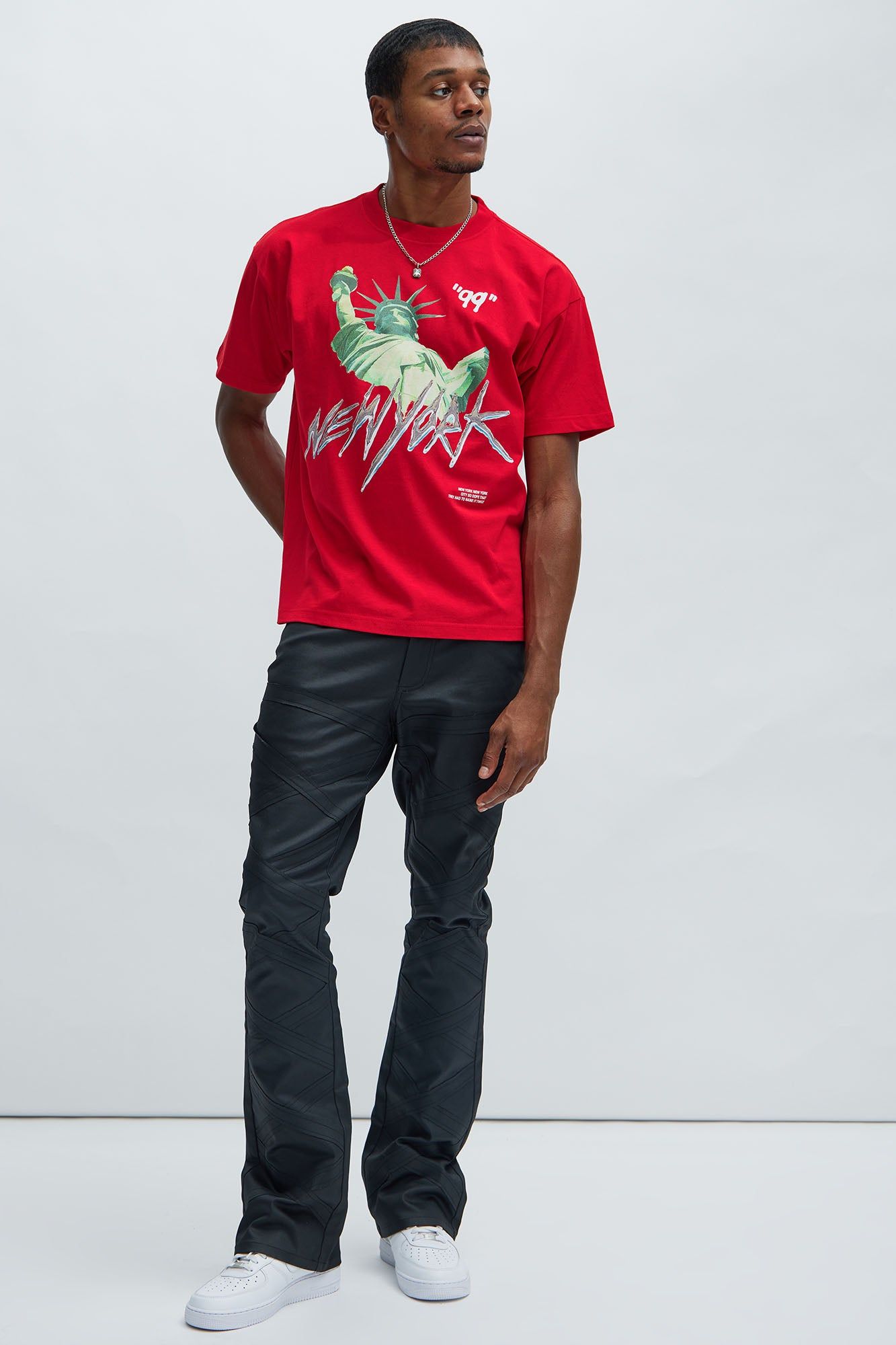 New York 99 Boxy Short Sleeve Tee - Red sold by Fashion Nova product image thumbnail 2