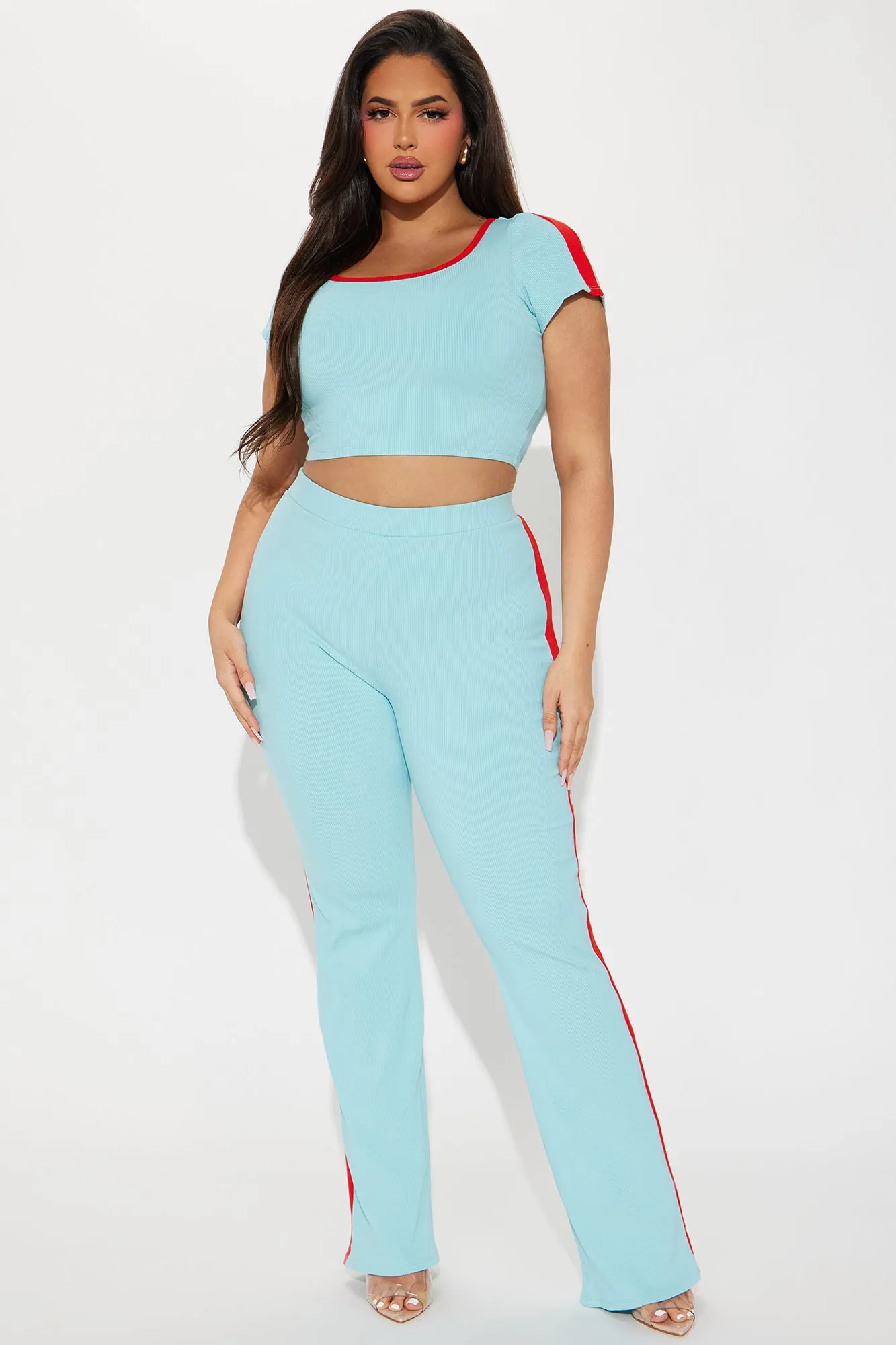 Callie Snatched Pant Set - Turquoise/combo sold by Fashion Nova product image thumbnail 4