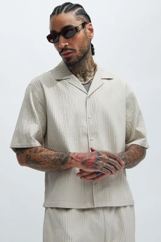 Santiago Shirt - Tan made by Fashion Nova