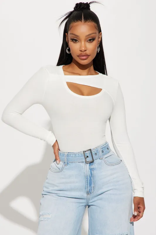 Brandy Cut Out Top - White sold by Fashion Nova