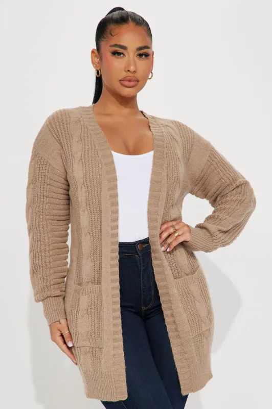 Cressida Cardigan - Taupe sold by Fashion Nova