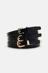 From Day To Night Trio Belt Set - Black sold by Fashion Nova
