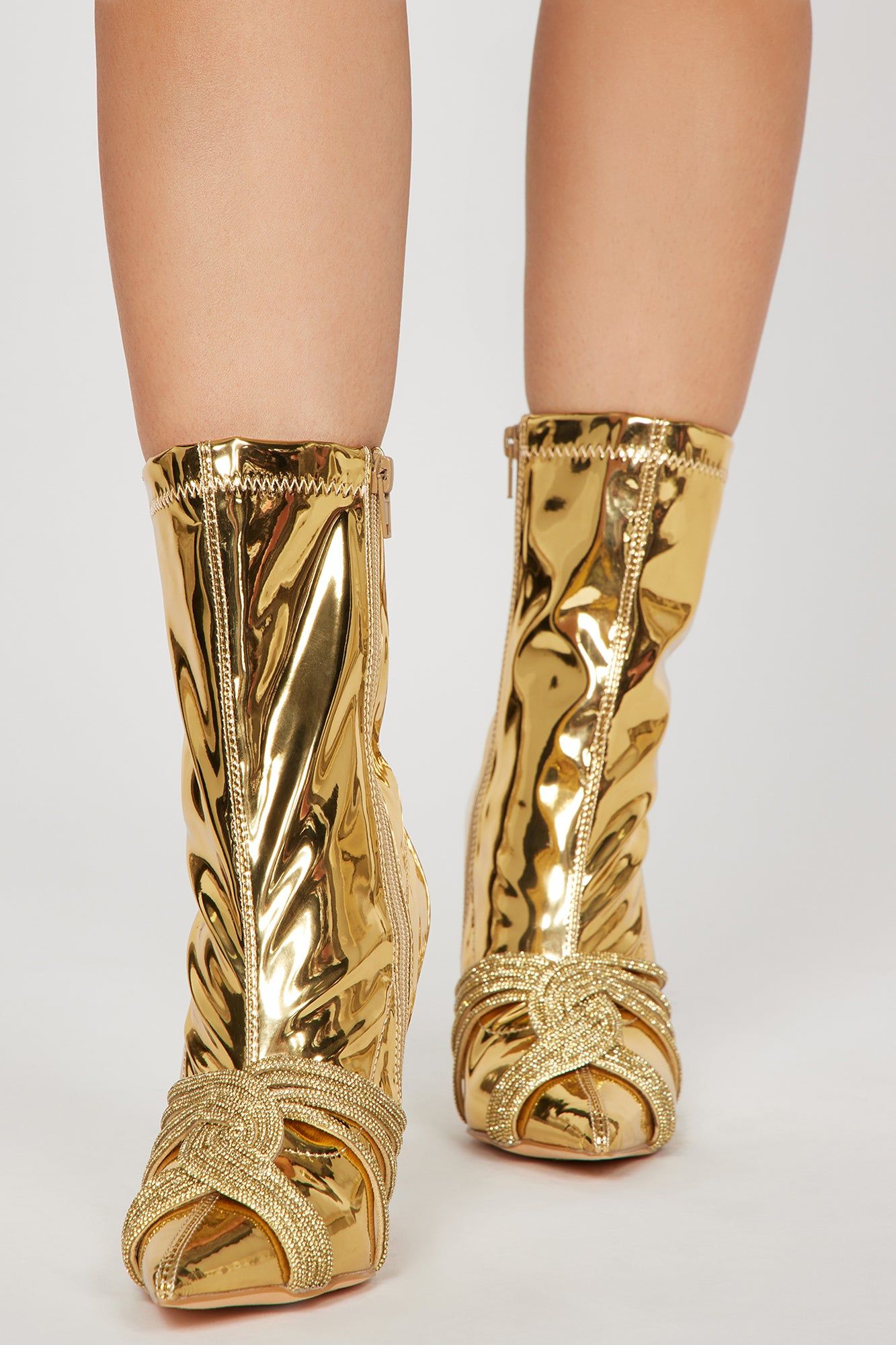 Self Love Embellished Booties - Gold sold by Fashion Nova product image thumbnail 2