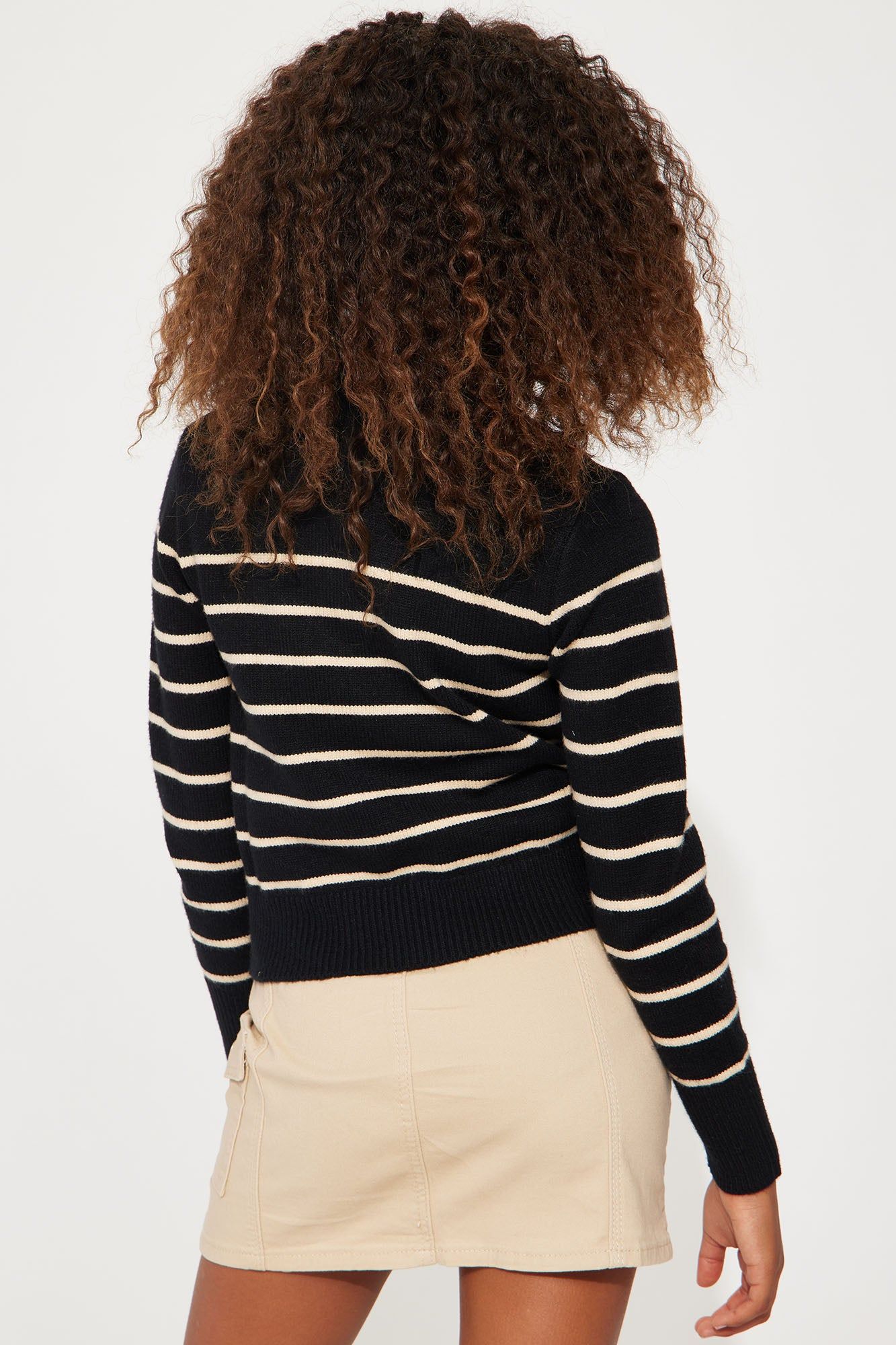Mini J'adore Paris Striped Sweater - Black sold by Fashion Nova product image thumbnail 4