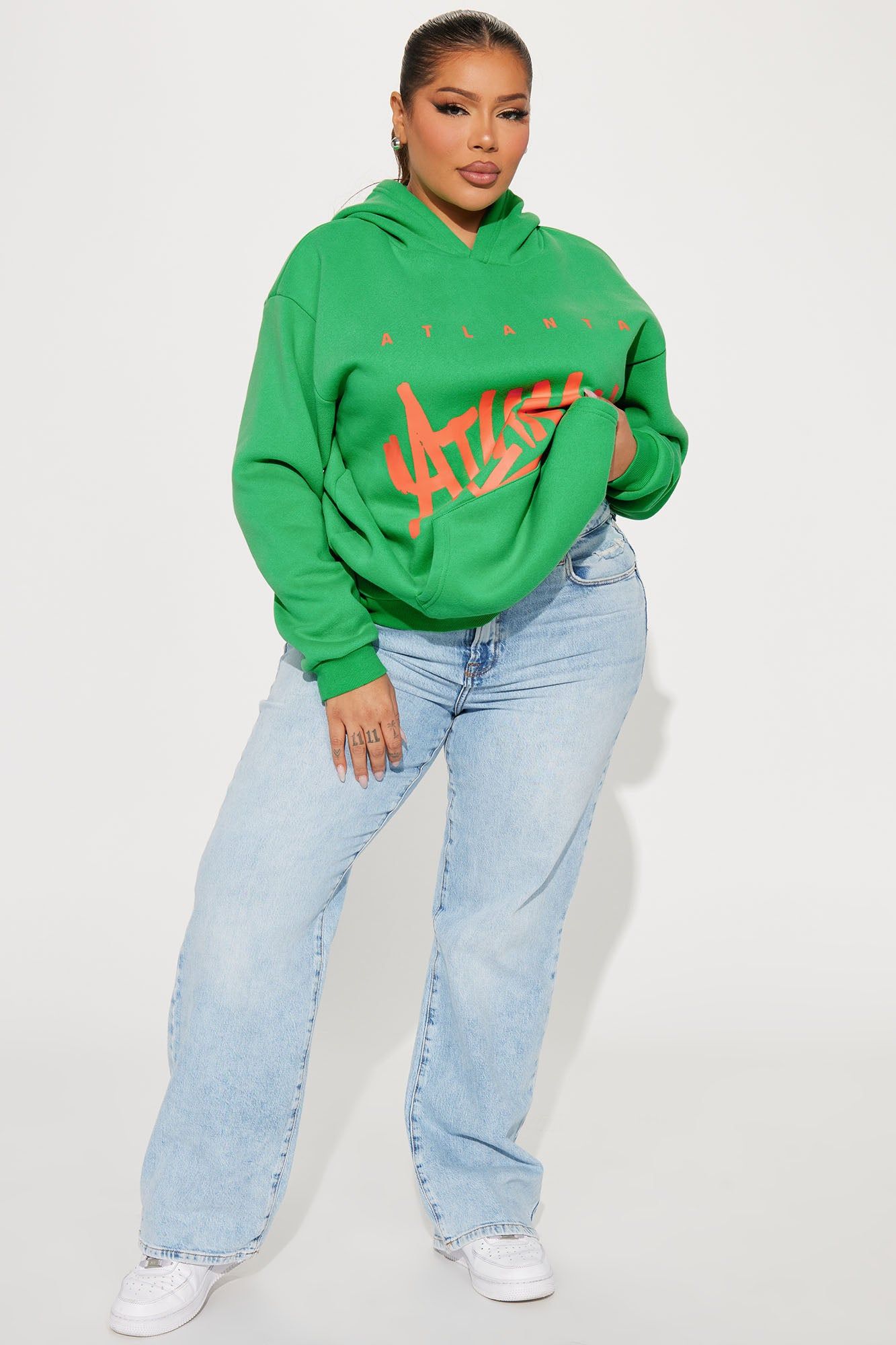Atlanta Vibe Graphic Hoodie - Green sold by Fashion Nova product image thumbnail 5