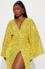 Dancing Queen Sequin Maxi Dress - Yellow sold by Fashion Nova