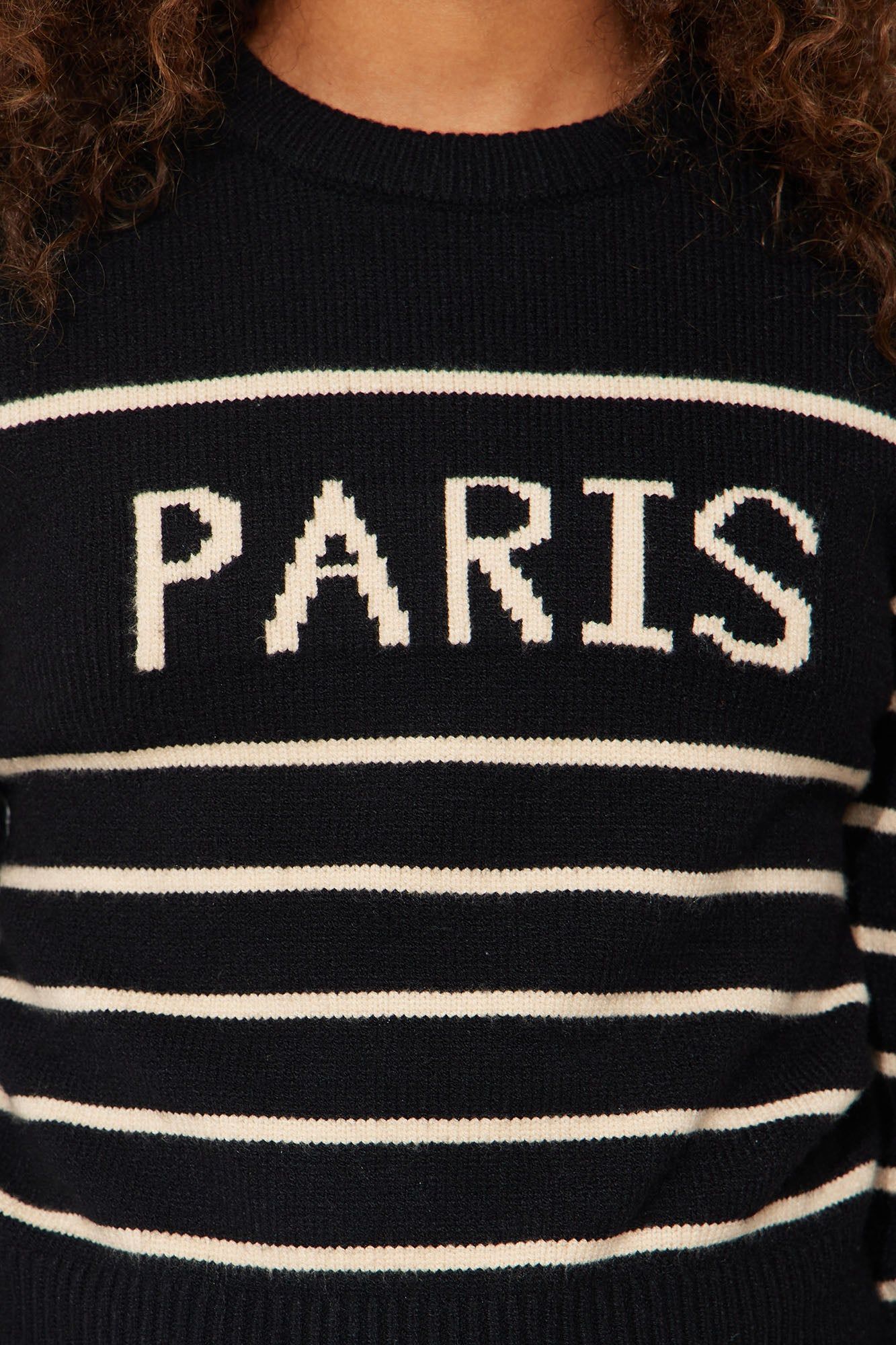 Mini J'adore Paris Striped Sweater - Black sold by Fashion Nova product image thumbnail 3