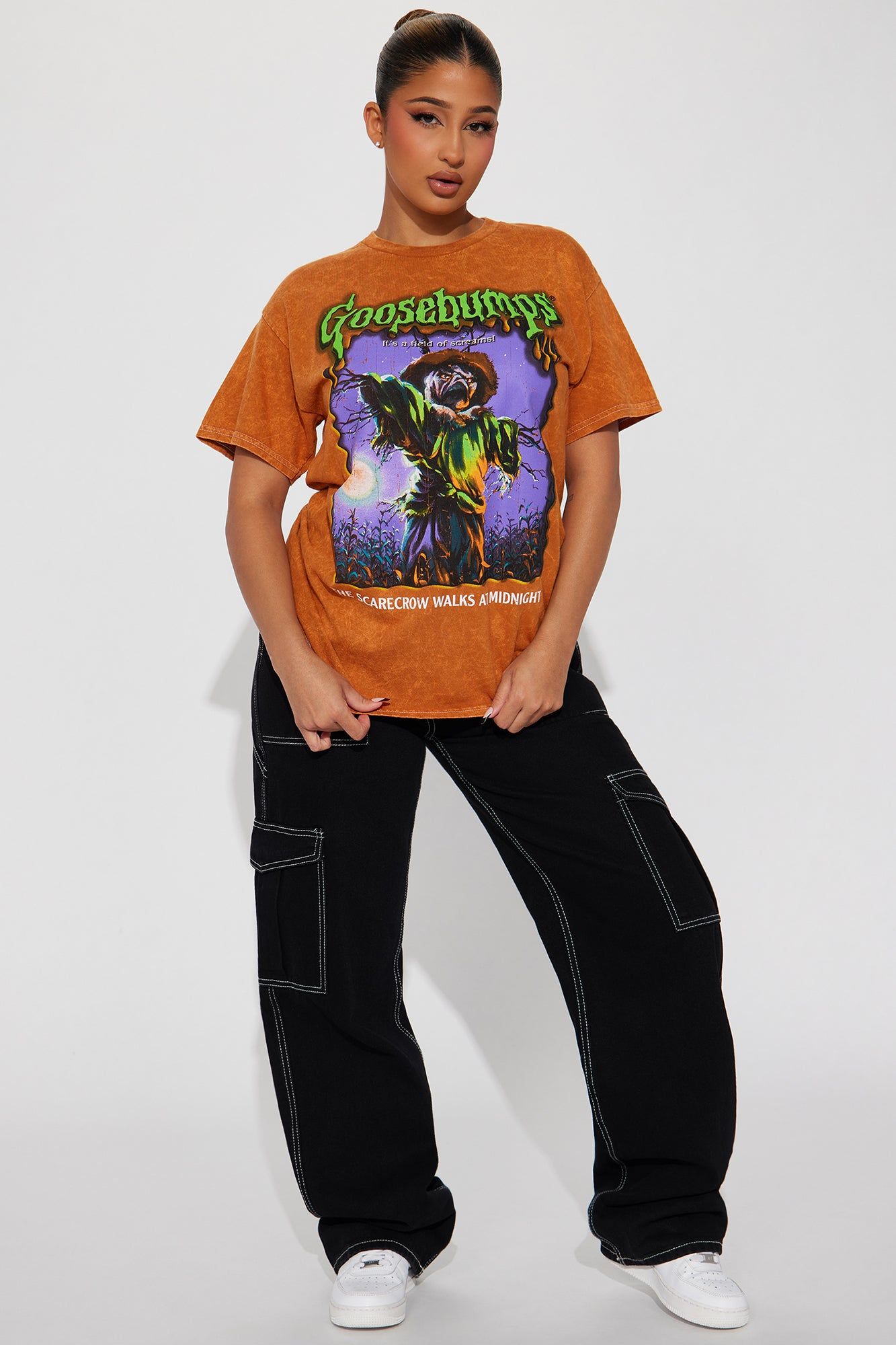 Goosebumps Mineral Wash Tshirt - Orange/combo sold by Fashion Nova product image thumbnail 2