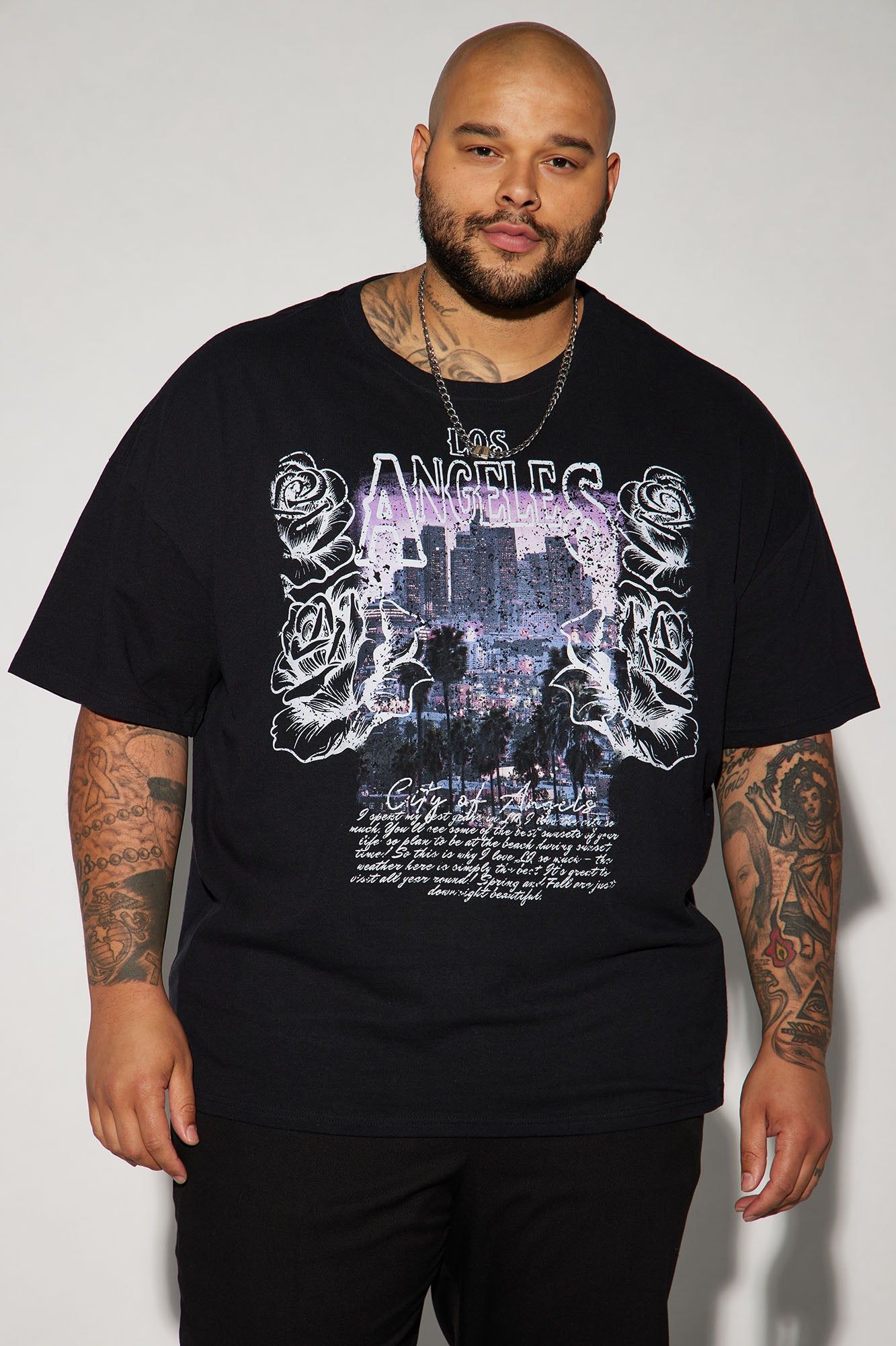 City Of Lost Angels Oversized Short Sleeve Tee - Black sold by Fashion Nova product image thumbnail 4
