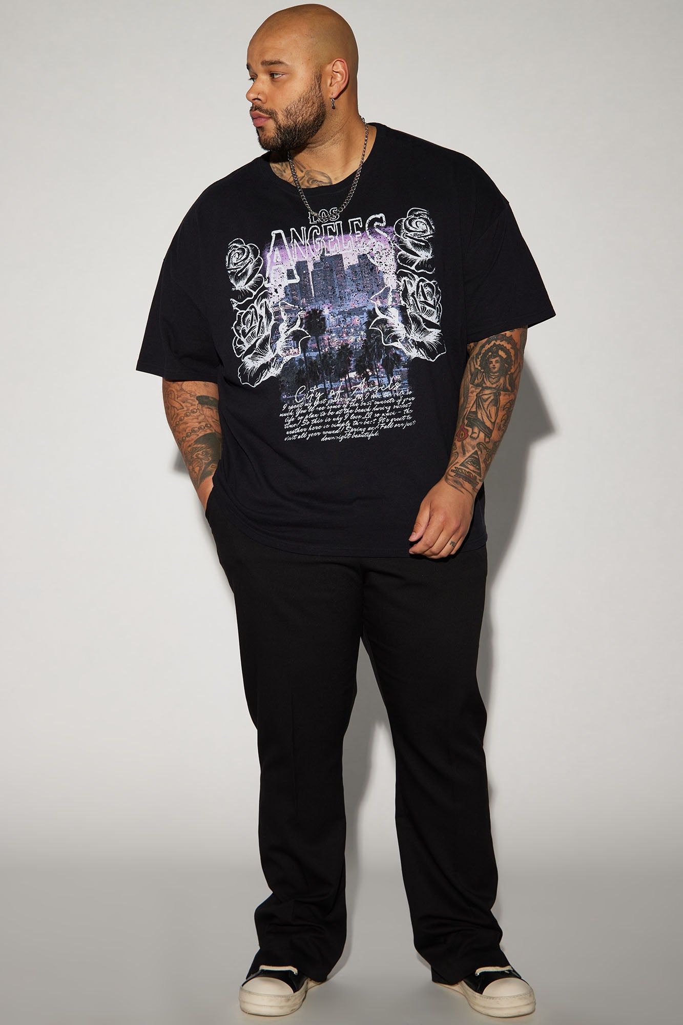 City Of Lost Angels Oversized Short Sleeve Tee - Black sold by Fashion Nova product image thumbnail 5