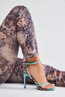 Smooth Like Me Heeled Sandals - Blue/combo sold by Fashion Nova