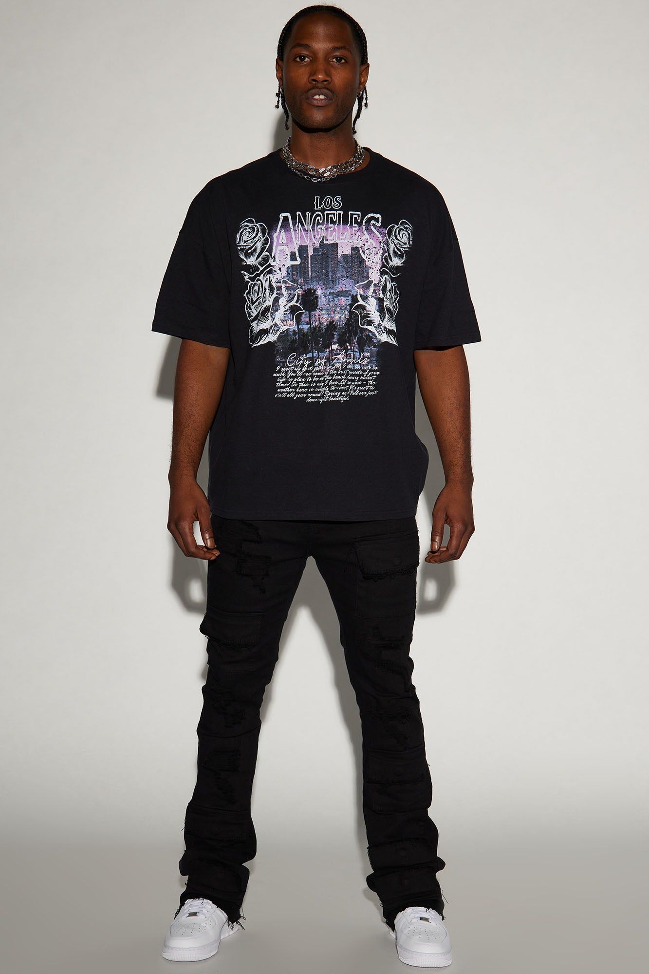 City Of Lost Angels Oversized Short Sleeve Tee - Black sold by Fashion Nova product image thumbnail 2