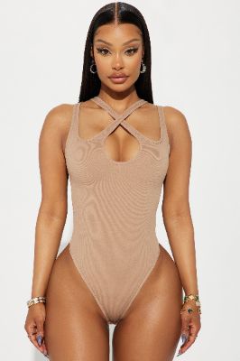 Just Enough Seamless Bodysuit - Mocha sold by Fashion Nova