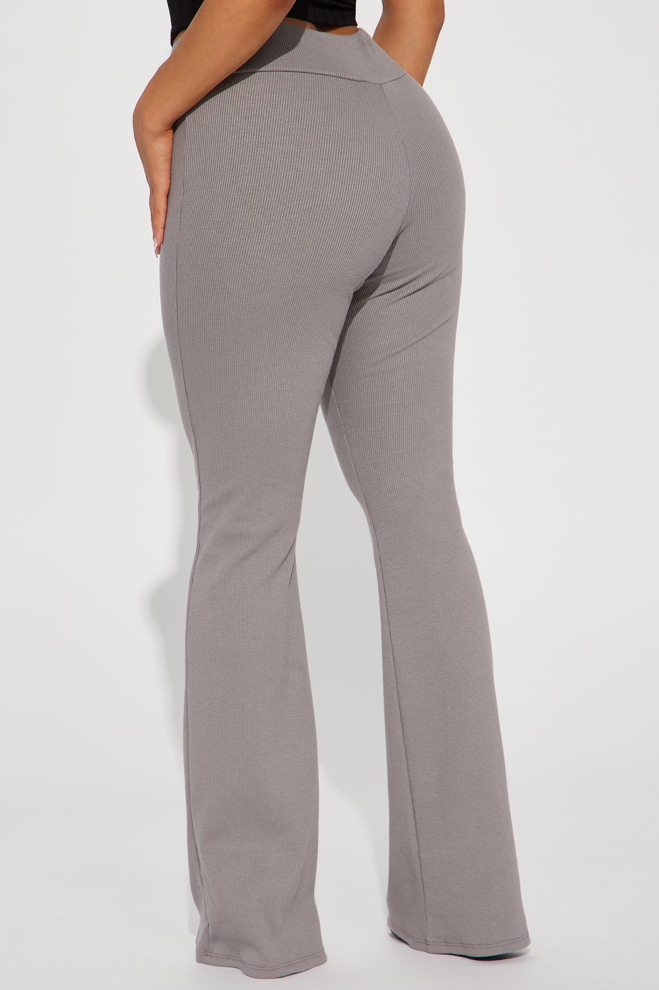 Love To Be Me V-Waist Flare Pant - Grey sold by Fashion Nova product image thumbnail 3