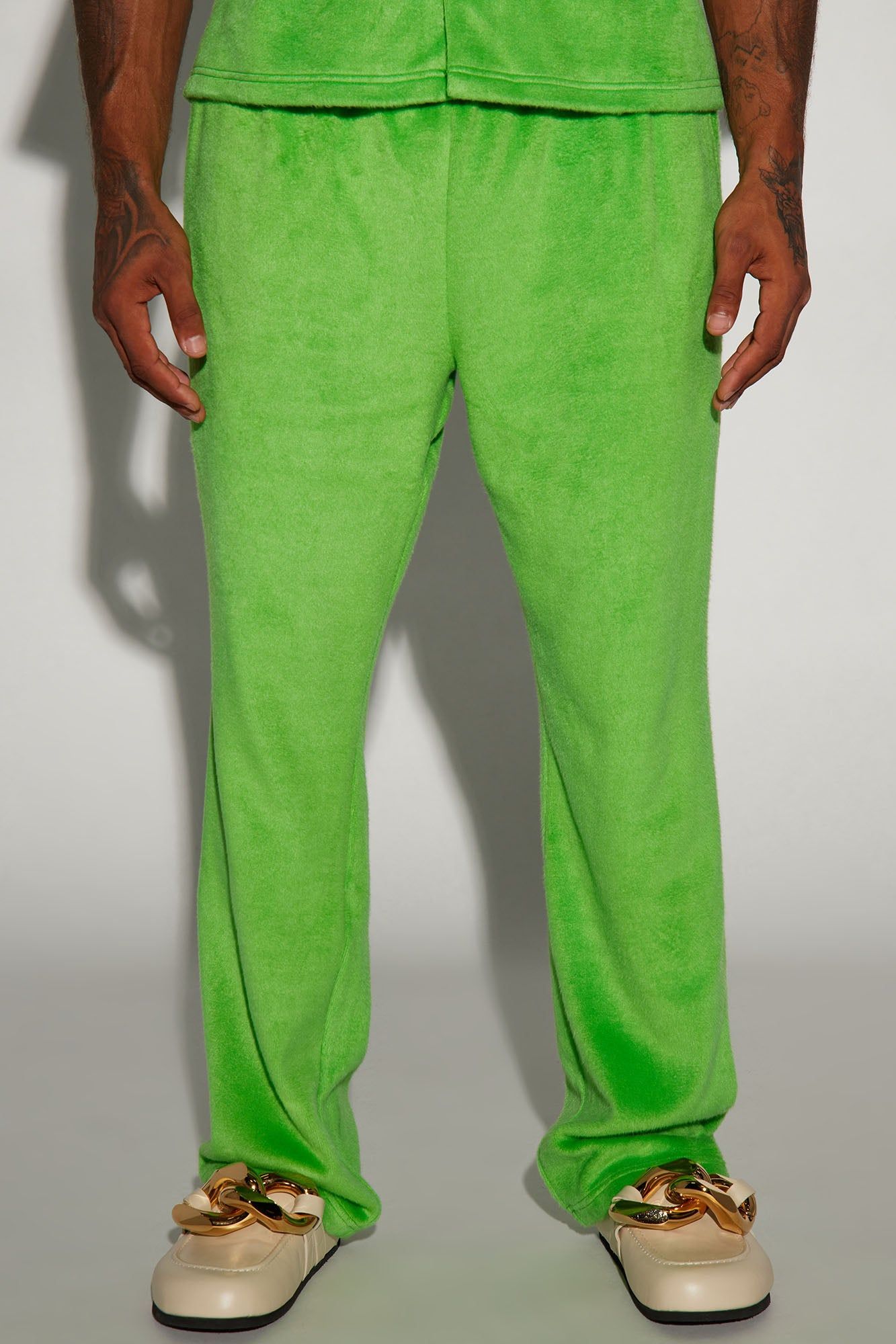 Feel The Mood Straight Pants - Green sold by Fashion Nova