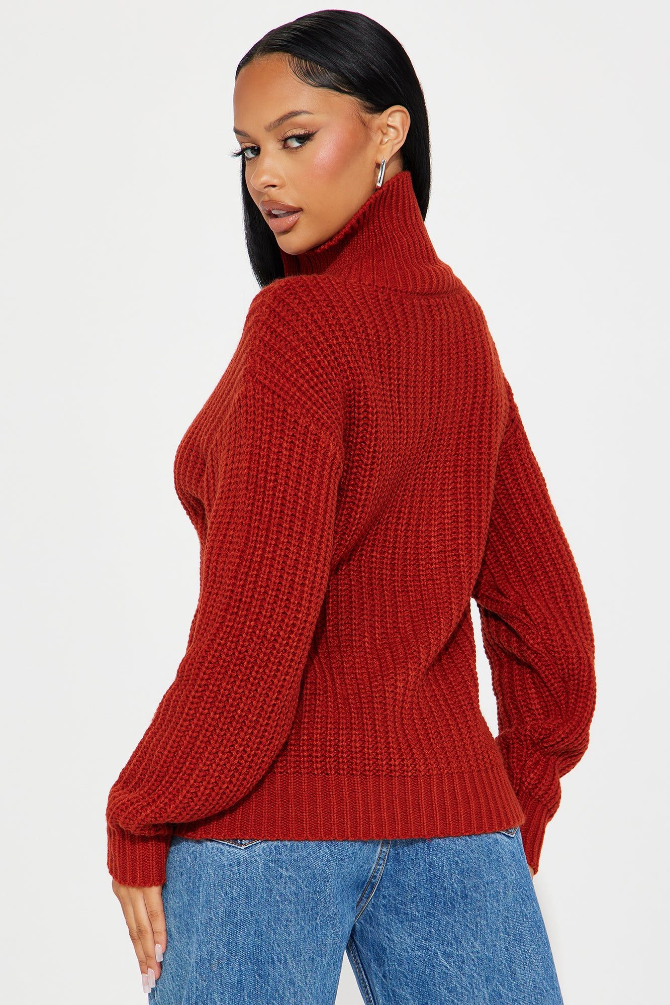 Rian Cardigan Sweater - Rust sold by Fashion Nova product image thumbnail 3