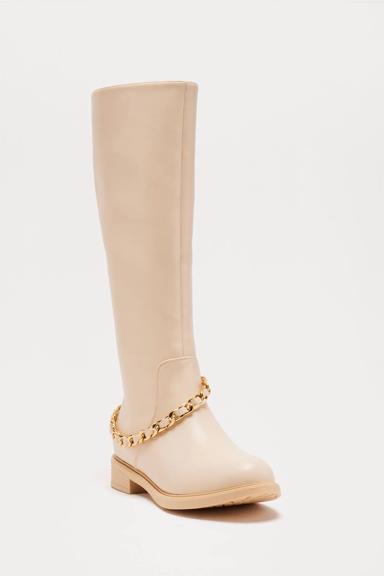 Valerie Knee High Boots - Cream sold by Fashion Nova product image thumbnail 2